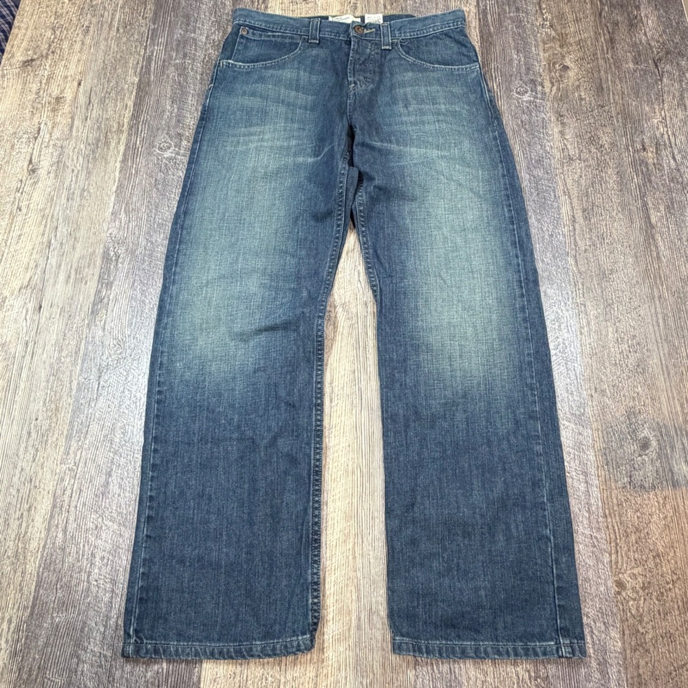 Levis SilverTab True Straight Jeans Mens 31x32 (32x31) Blue Denim Button Fly Y2K